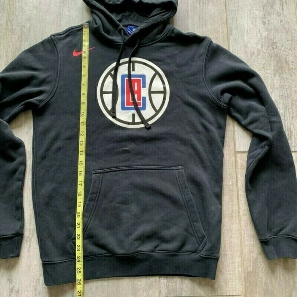 NIKE NBA Los Angeles Clippers Logo Club Pullover Hoodie Black Sweatshirt S View 5